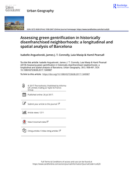 A Longitudinal and Spatial Analysis of Barcelona