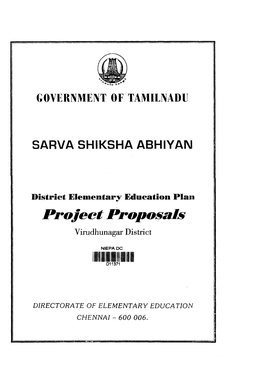 Project Proposals Virudhunagar District