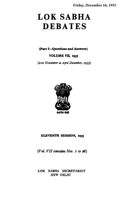 Lok Sabha Debates