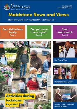 Maidstone News and Views News and Views from Your Local Friendship Group