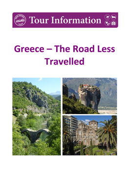 Greece – the Road Less Travelled