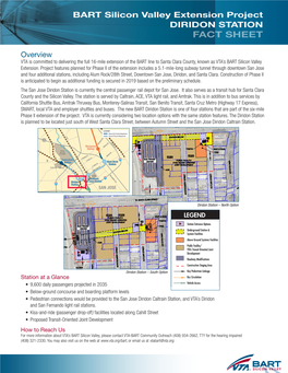 FACT SHEET BART Silicon Valley Extension Project