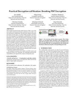 Paper "Practical Decryption Exfiltration: Breaking PDF Encryption"