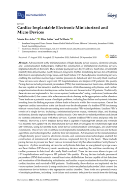 Cardiac Implantable Electronic Miniaturized and Micro Devices