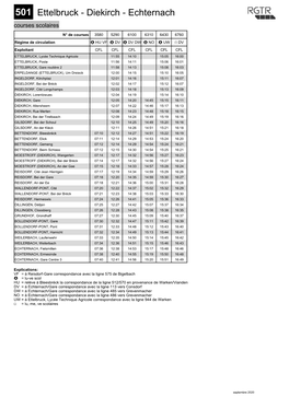 501 Ettelbruck - Diekirch - Echternach Courses Scolaires