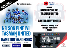 Nelson Pine Lvl Tasman United V Canterbury United