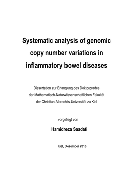 Systematic Analysis of Genomic Copy Number Variations in Inflammatory Bowel Diseases