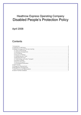 Disabled People's Protection Policy