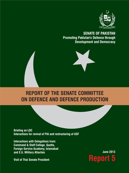 Senate Committee on Defence and Defence Production Report 5 310513