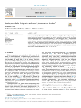 Daring Metabolic Designs for Enhanced Plant Carbon Fixation