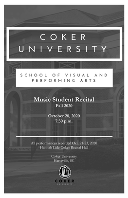 Fall 2020 Student Recital