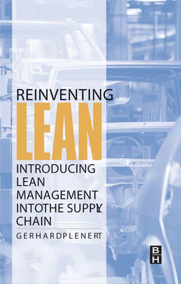 Reinventing Lean Introducing Lean Management Into the Supply Chain