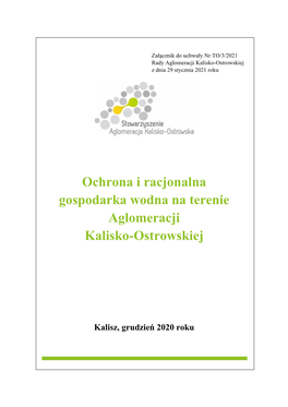 Ochrona I Racjonalna Gospodarka Wodna Na Terenie Aglomeracji