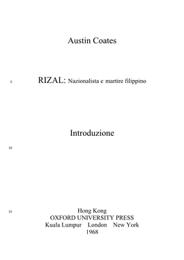 Austin Coates Introduzione