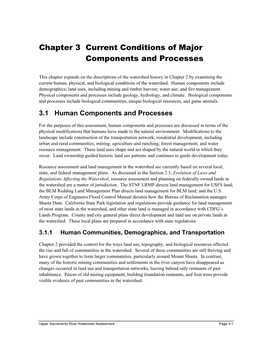 Chapter 3 Current Conditions of Major Components and Processes