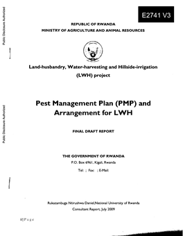 Project Pest Management Plan