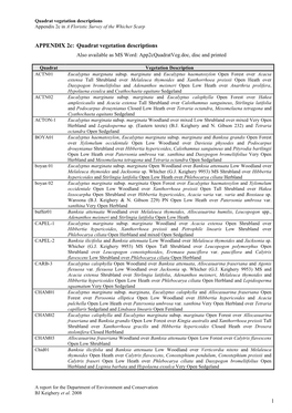 A Floristic Survey of the Whicher Scarp