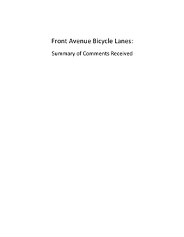 Front Avenue Bicycle Lanes