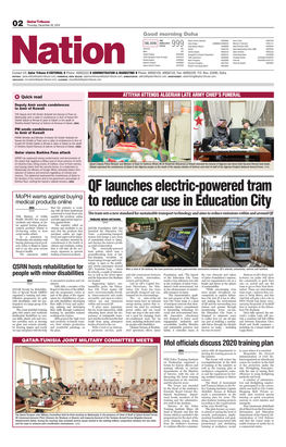 QF Launches Electric-Powered Tram to Reduce Car Use in Education City