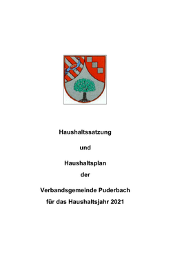 Haushaltssatzung Für Das Haushaltsjahr 2020 Und Haushaltsplan Verbandsgemeinde Puderbach