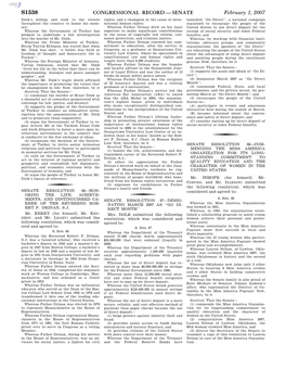 Congressional Record—Senate S1538