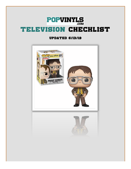 Television Checklist Updated 6/13/19