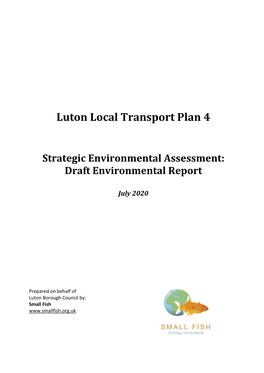 SEA Draft Environment Report