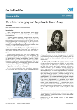 Maxillofacial Surgery and Napoleonic Great Army