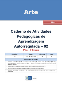 Caderno De Atividades Pedagógicas De Aprendizagem Autorregulada – 02