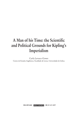 A Man of His Time: the Scientific and Political Grounds for Kipling's Imperialism