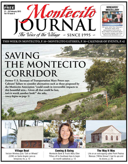 SAVING the MONTECITO CORRIDOR Former U.S