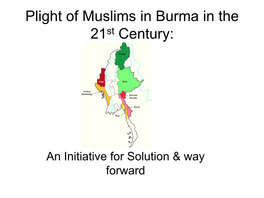 Plight of Muslims in Burma
