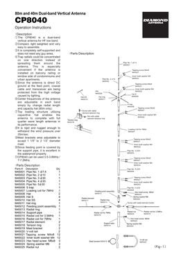 CP8040 Operation Instructions