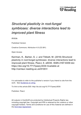 Diverse Interactions Lead to Improved Plant Fitness