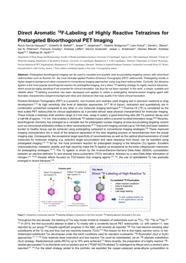 Direct Aromatic 18F-Labeling of Highly Reactive Tetrazines for Pretargeted Bioorthogonal PET Imaging