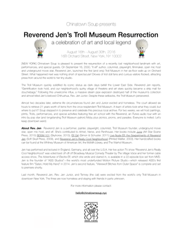 Troll Museum Resurrection PR