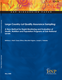 Large Country-Lot Quality Assurance Sampling