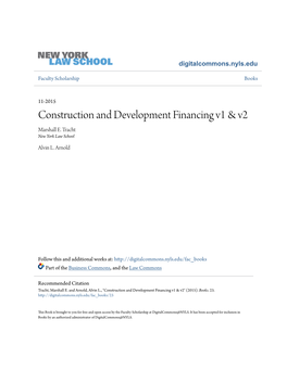 Construction and Development Financing V1 & V2