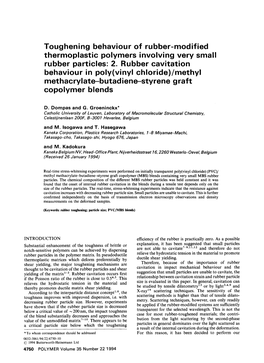 Toughening Behaviour of Rubber-Modified Thermoplastic Polymers Involving Very Small Rubber Particles: 2