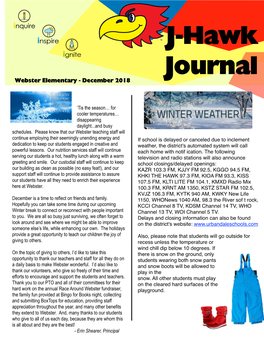 December J-Hawk Journal