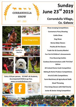 Corrandulla Show Programme 2019