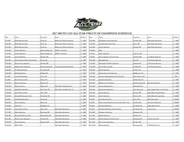 2017 Arctic Cat All Star Circuit of Champions Schedule