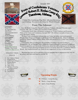 February 2011 Newsletter