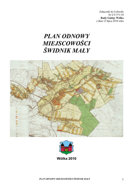 Plan Odnowy Miejscowości Świdnik Mały