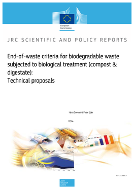 End-Of-Waste Criteria for Biodegradable Waste Subjected to Biological Treatment (Compost & Digestate)