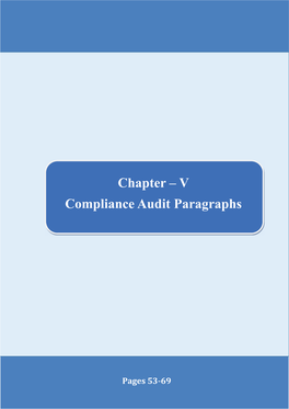 Chapter Œ V Compliance Audit Paragraphs