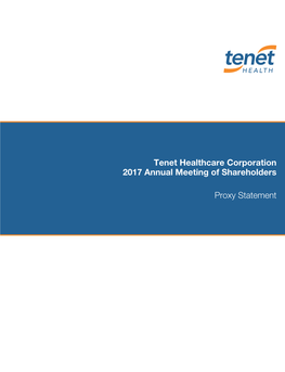 Tenet Healthcare Corporation 2017 Annual Meeting of Shareholders
