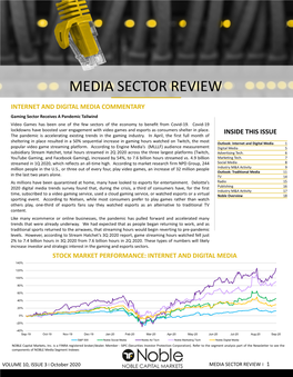 Noble Media Newsletter 3Q 2020