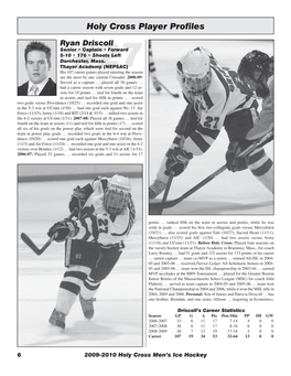 2009-2010 Holy Cross Men's Hockey Guide.Indd