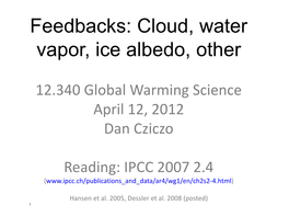 Global Warming Science, Lecture 17